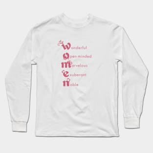 Women Inspirational in Soft Pink Long Sleeve T-Shirt